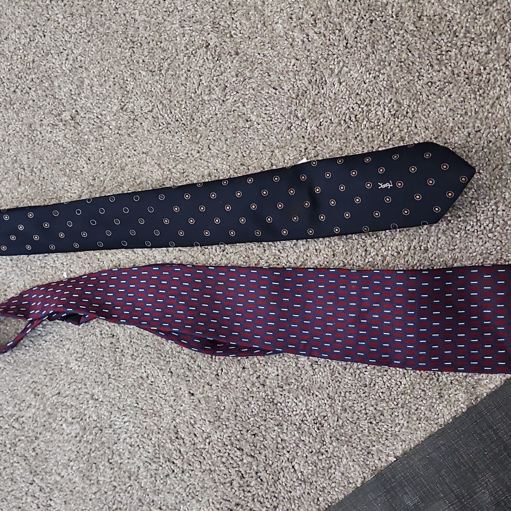 2 mens ties in excellent condition.brooks brothers & ysl
